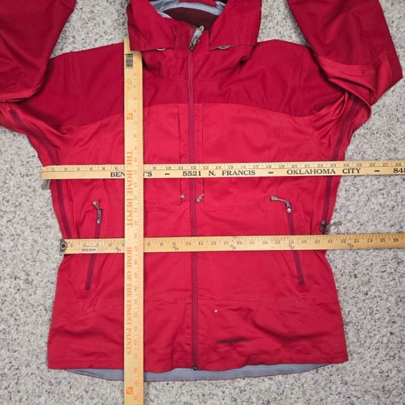 Patagonia Light Smoke Flash Jacket Soft Shell Womens Large Vermillion Red - Picture 10 of 10